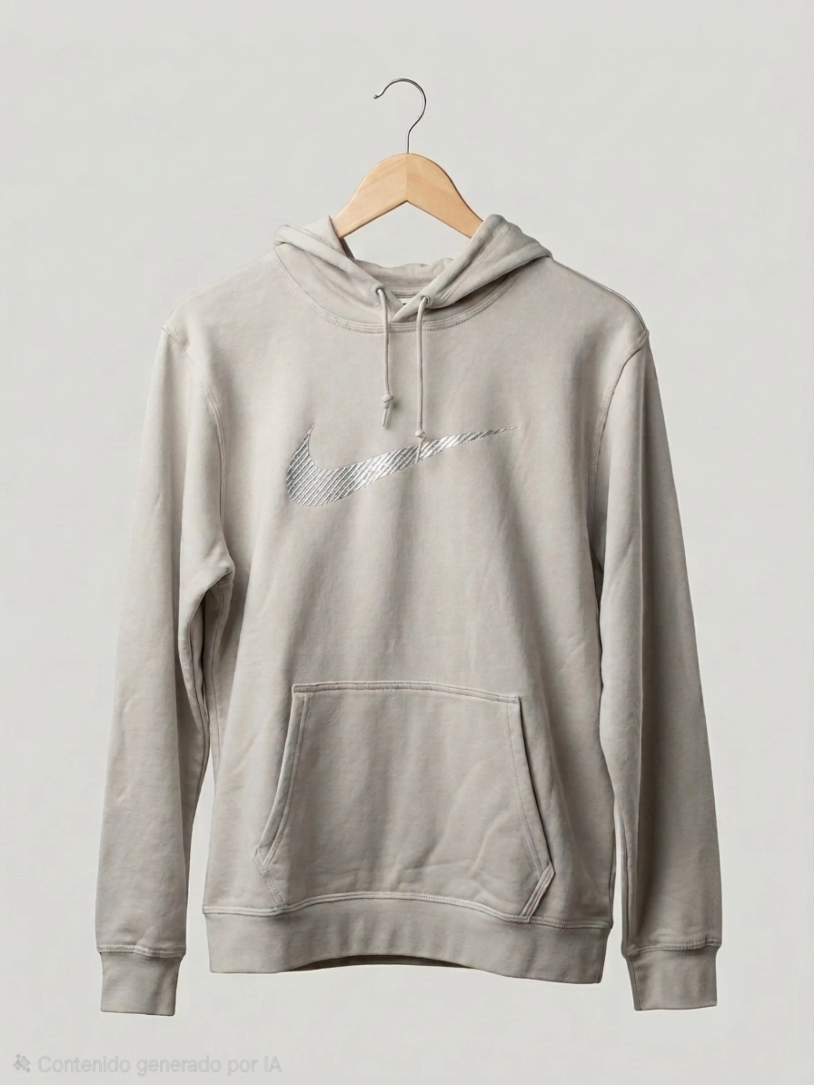 Sudadera Nike Gris Claro con Capucha - Talla M (Nueva con etiquetas)